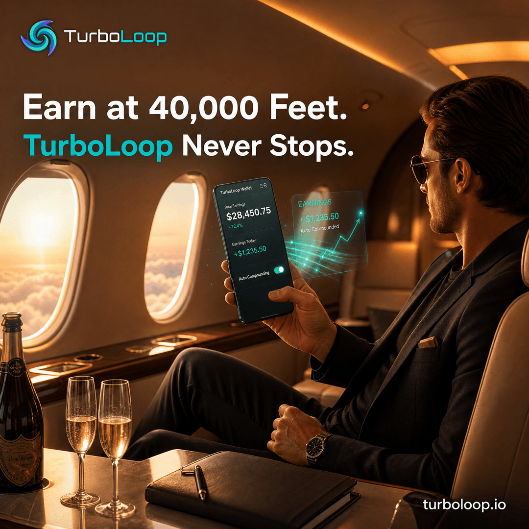 TurboLoop passive income lifestyle — Private Jet