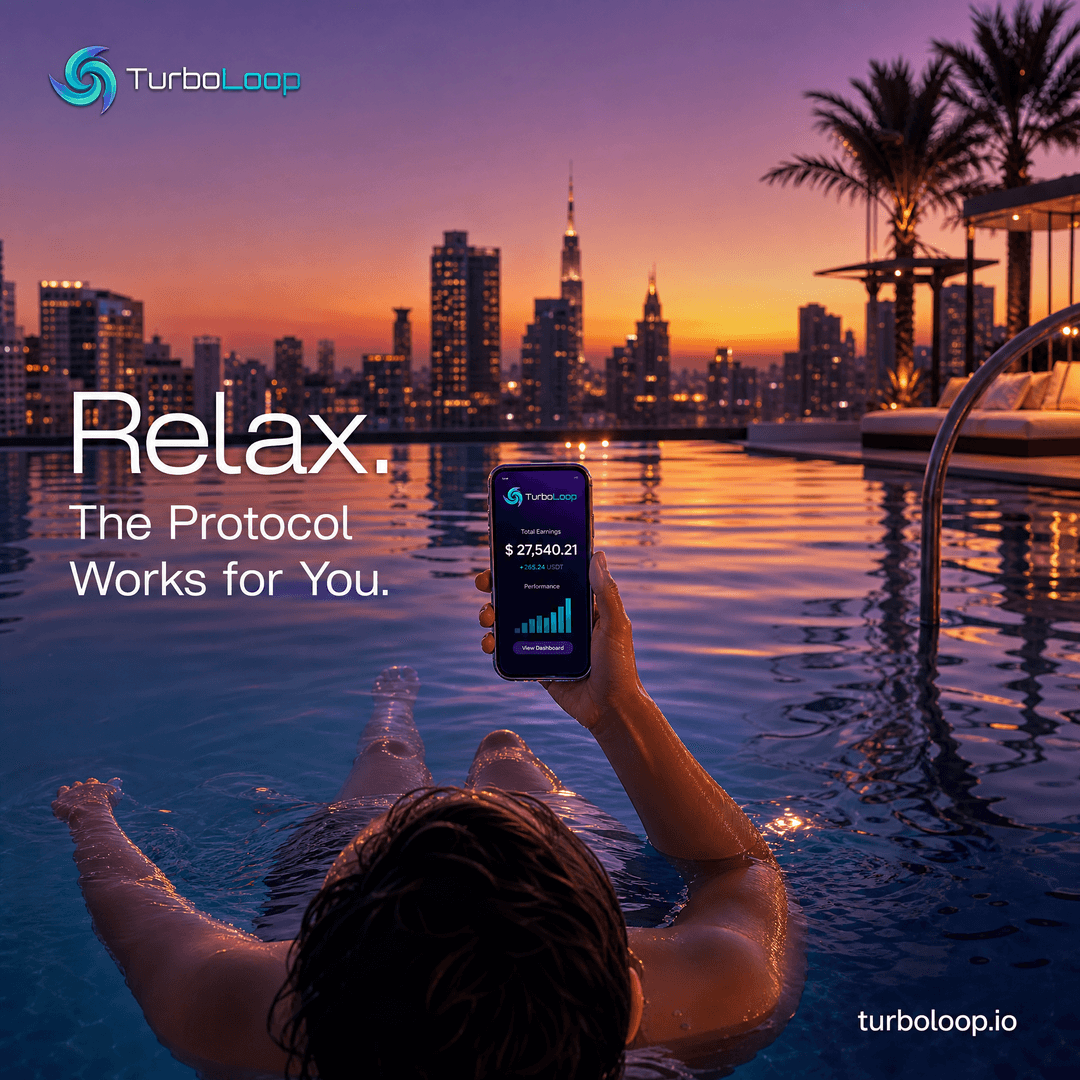 TurboLoop passive income lifestyle — Rooftop Pool