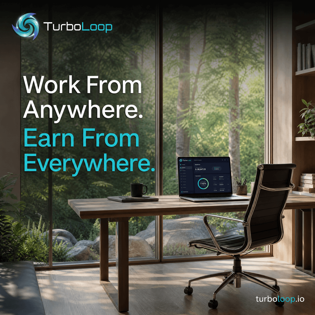 TurboLoop passive income lifestyle — Home Office Dream