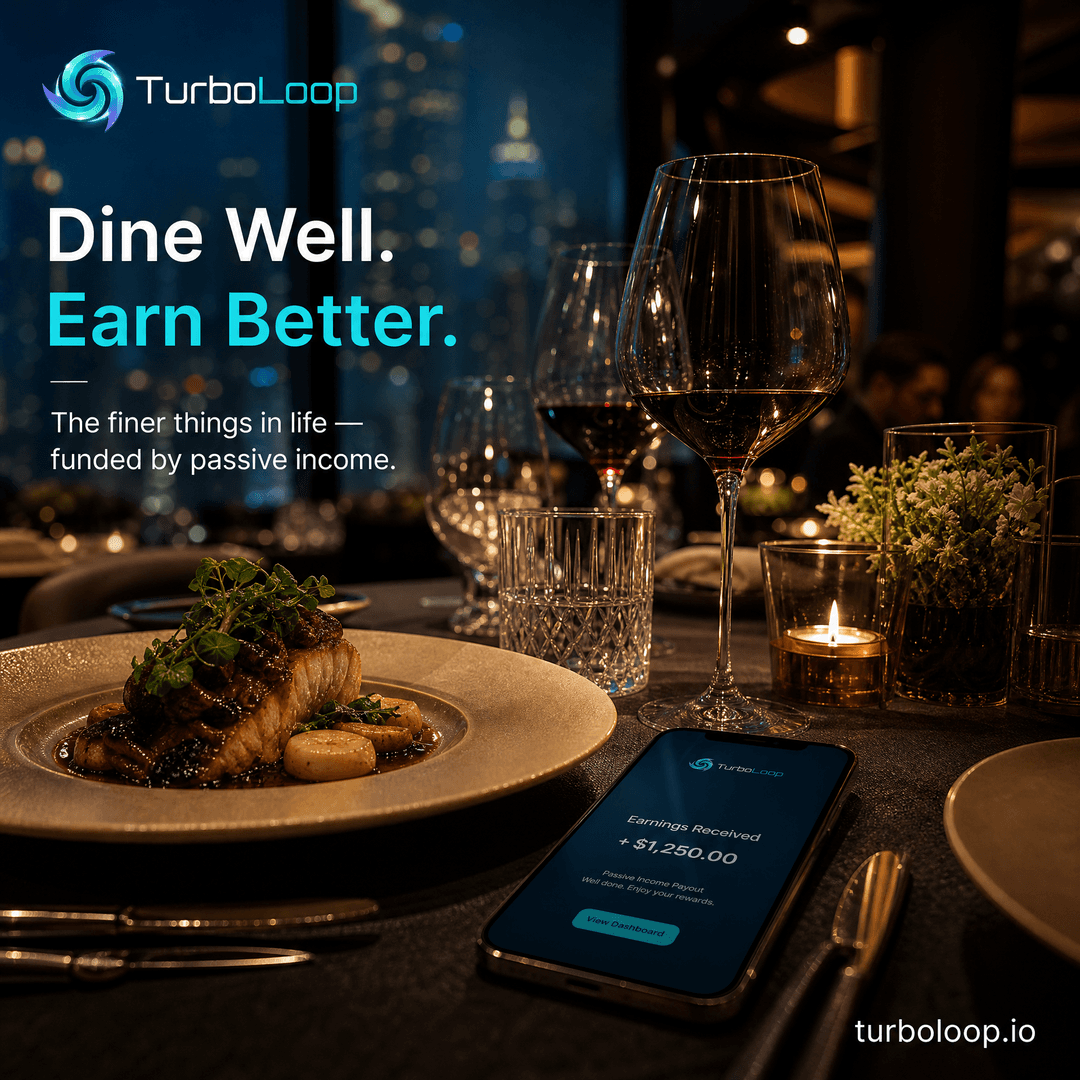 TurboLoop passive income lifestyle — Luxury Dining